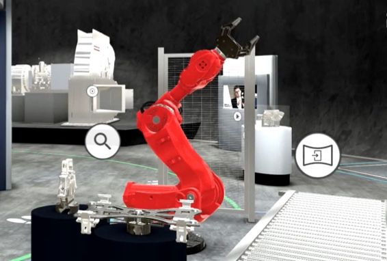 Roboter im 3D Showroom